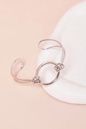Heliophilia Silver Pulsera de Metal Plateada Talla Única